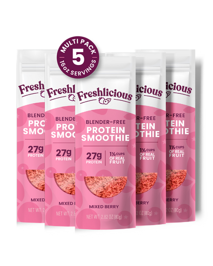 Blender-Free Protein Smoothie, Multi Pack (5 Servings of 16oz)